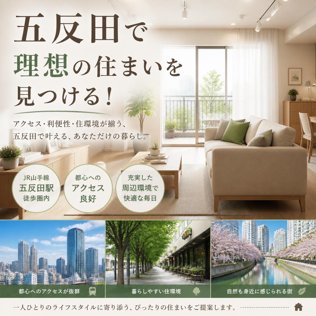 五反田で理想の住まいを見つける！
