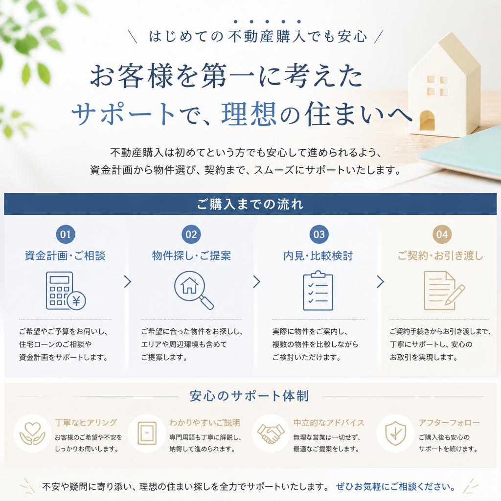 安心の購入プロセス