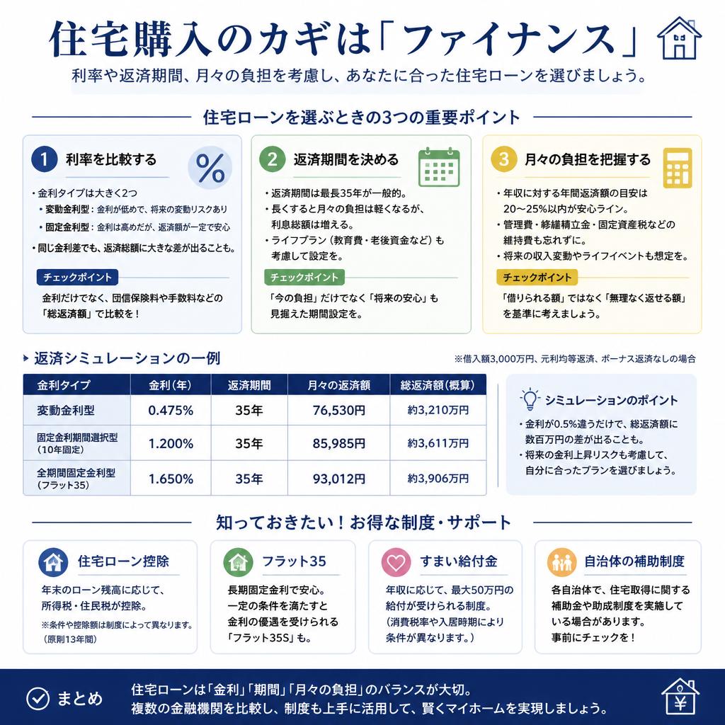 賢い住宅購入のための住宅ローンの選び方