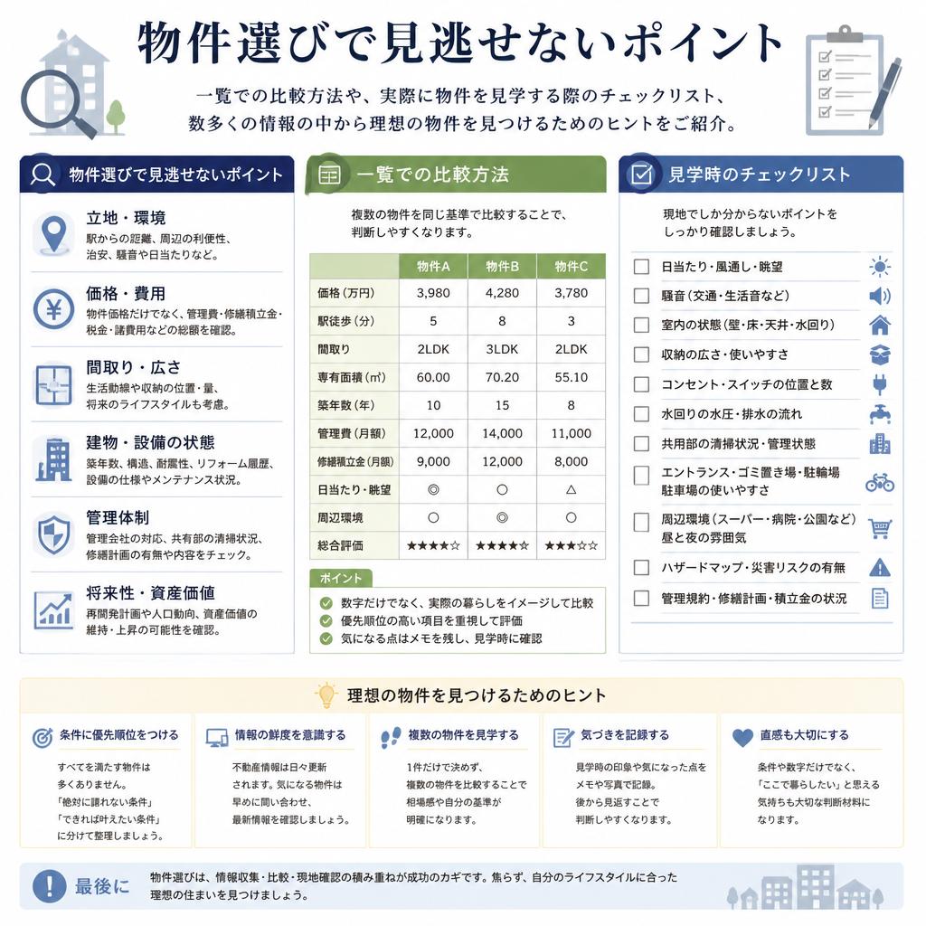 魅力的な物件情報の見極め方