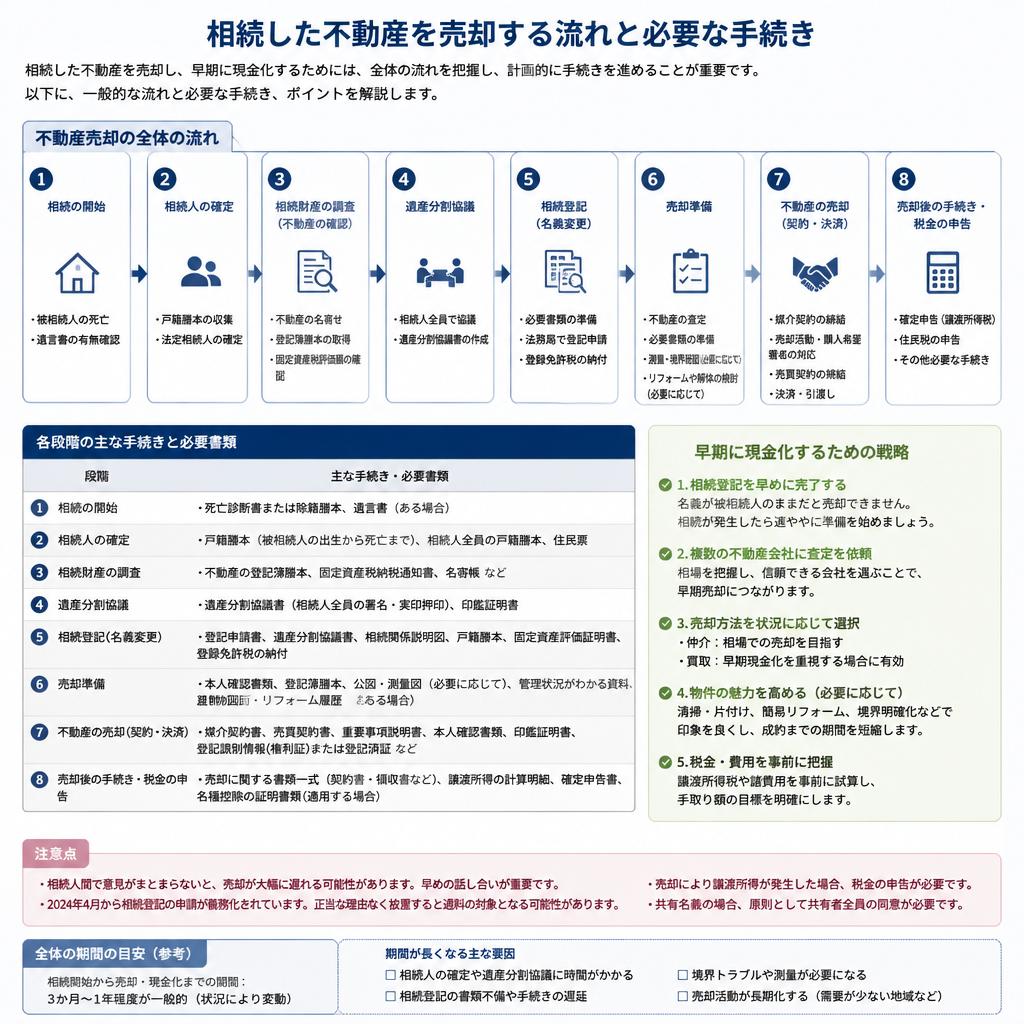 相続における不動産売却の流れ