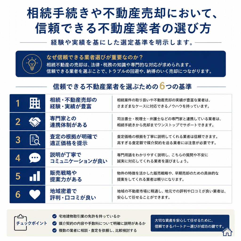 信頼できる不動産業者の選び方