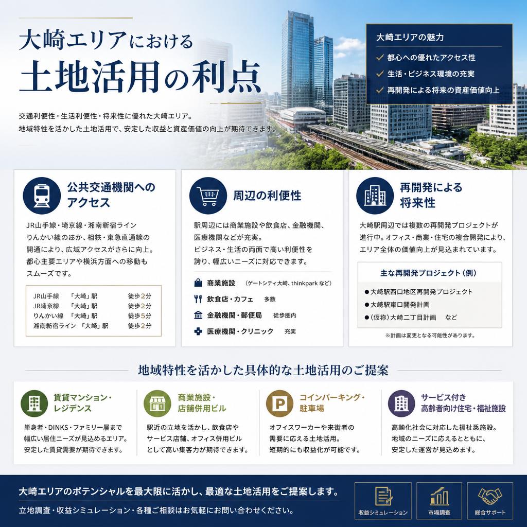 大崎エリアの土地活用のメリット