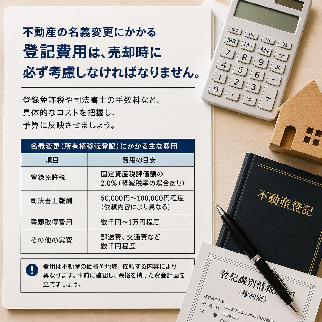 登記費用の種類とその具体的な金額