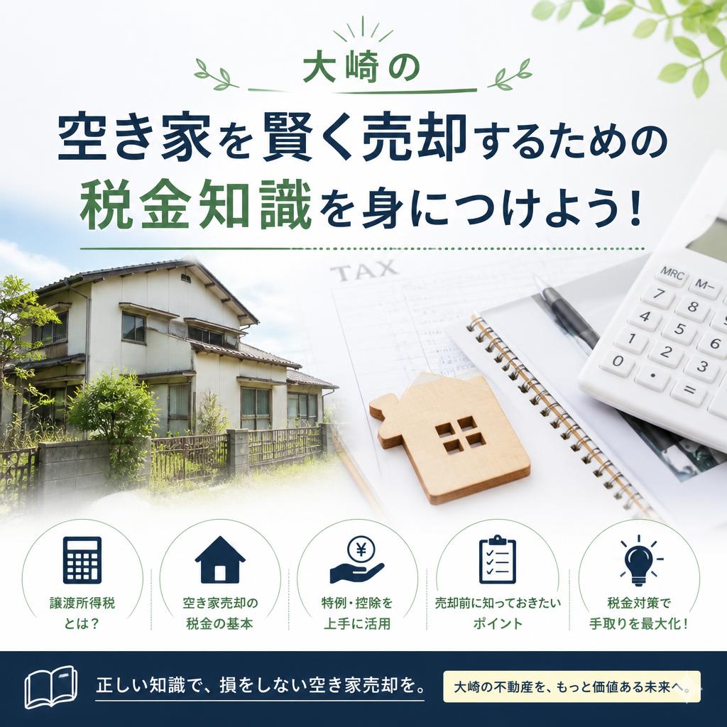 大崎の空き家を賢く売却するための税金知識を身につけよう！