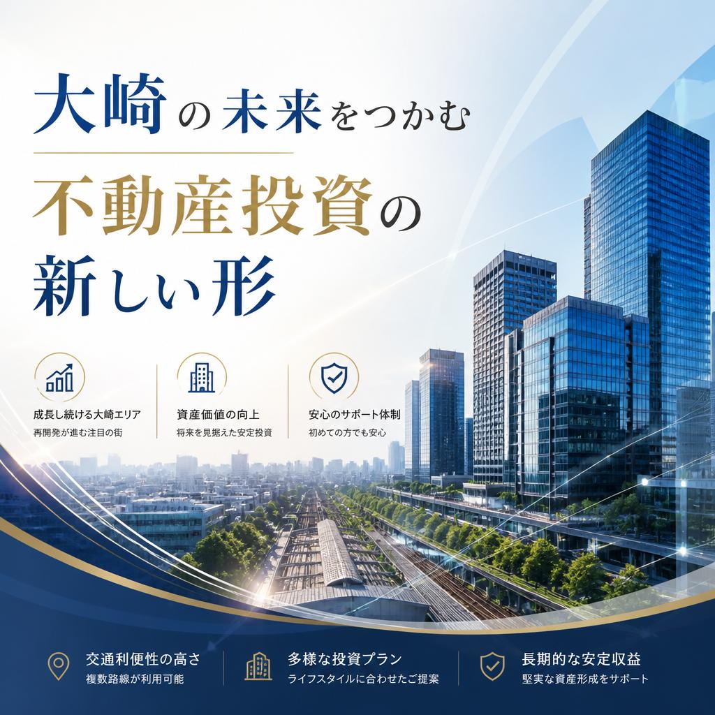 大崎の未来をつかむ不動産投資の新しい形