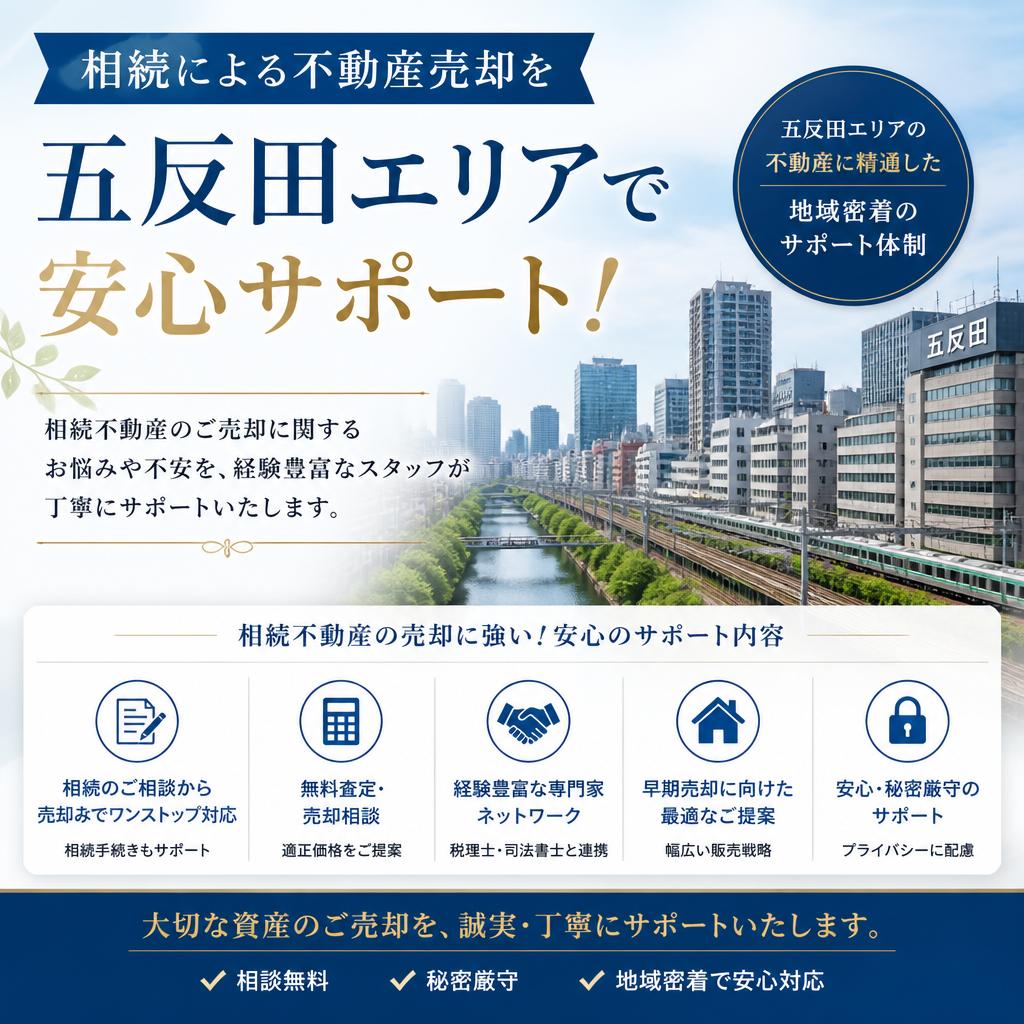 相続による不動産売却を、五反田エリアで安心サポート！